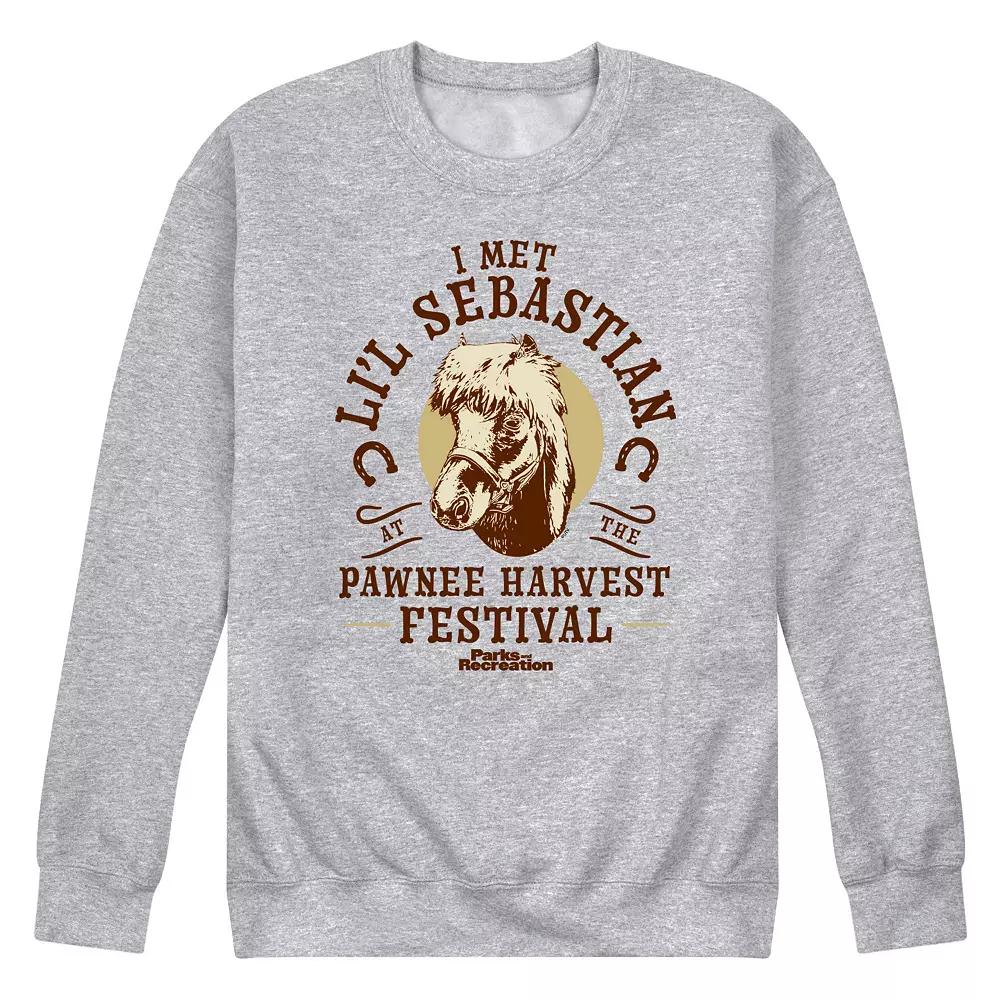 Men's Parks And Recs Lil Sebastian Fleece Sweatshirt,  Product Image