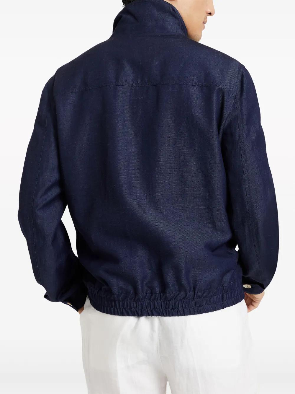 spread-collar bomber jacket Product Image