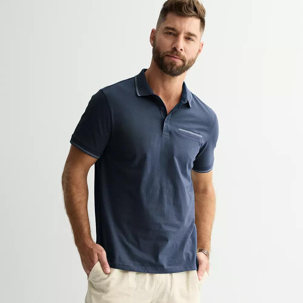 Men's Apt. 9® Short Sleeve Tipped Polo,  Product Image