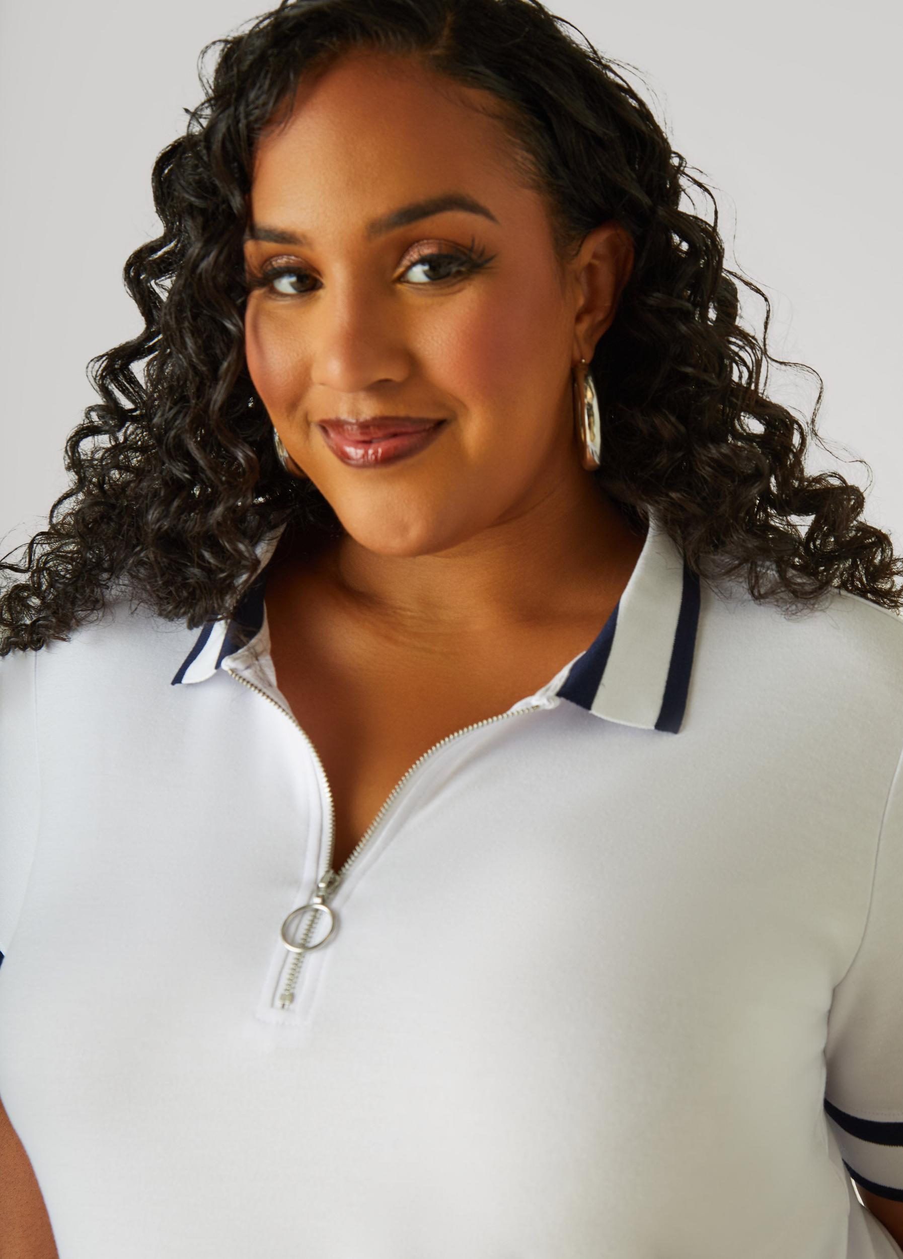 Zip Front Polo Shirt Product Image