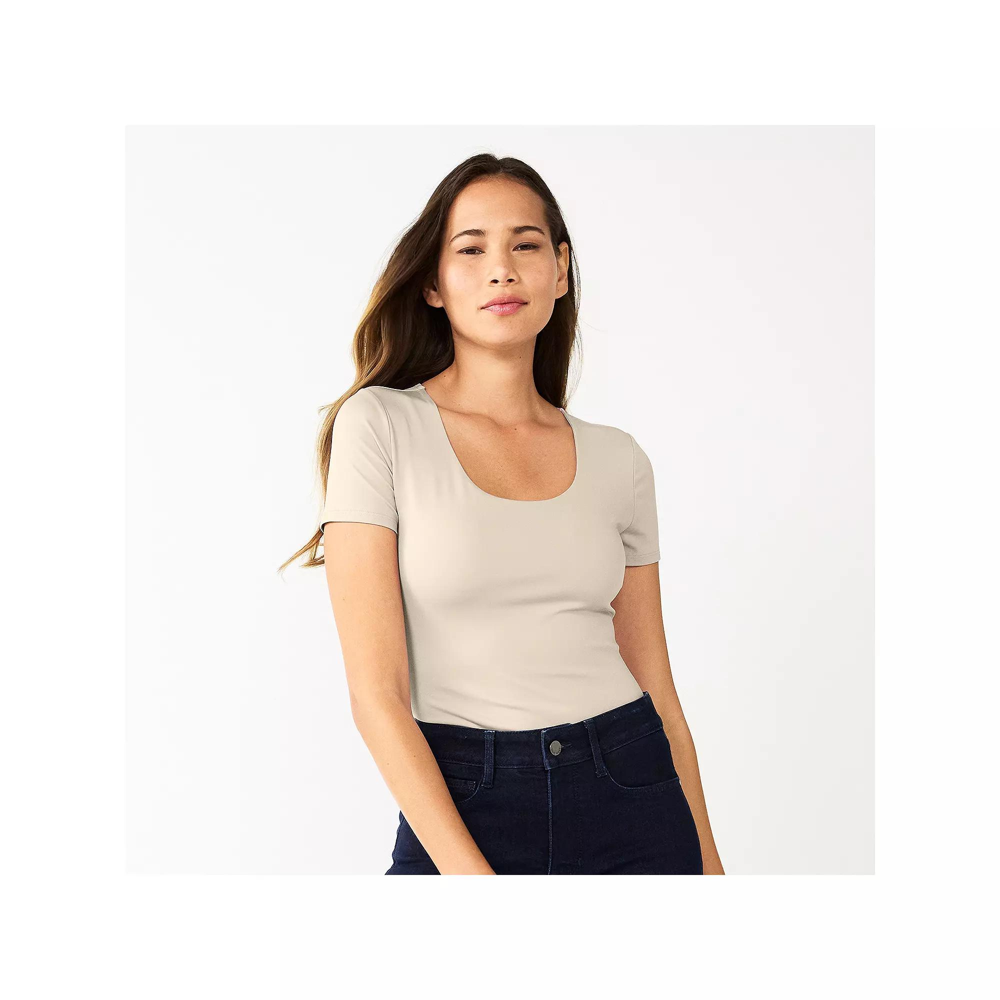 Women's Nine West Sculpt Scoopneck Bodysuit,  Product Image