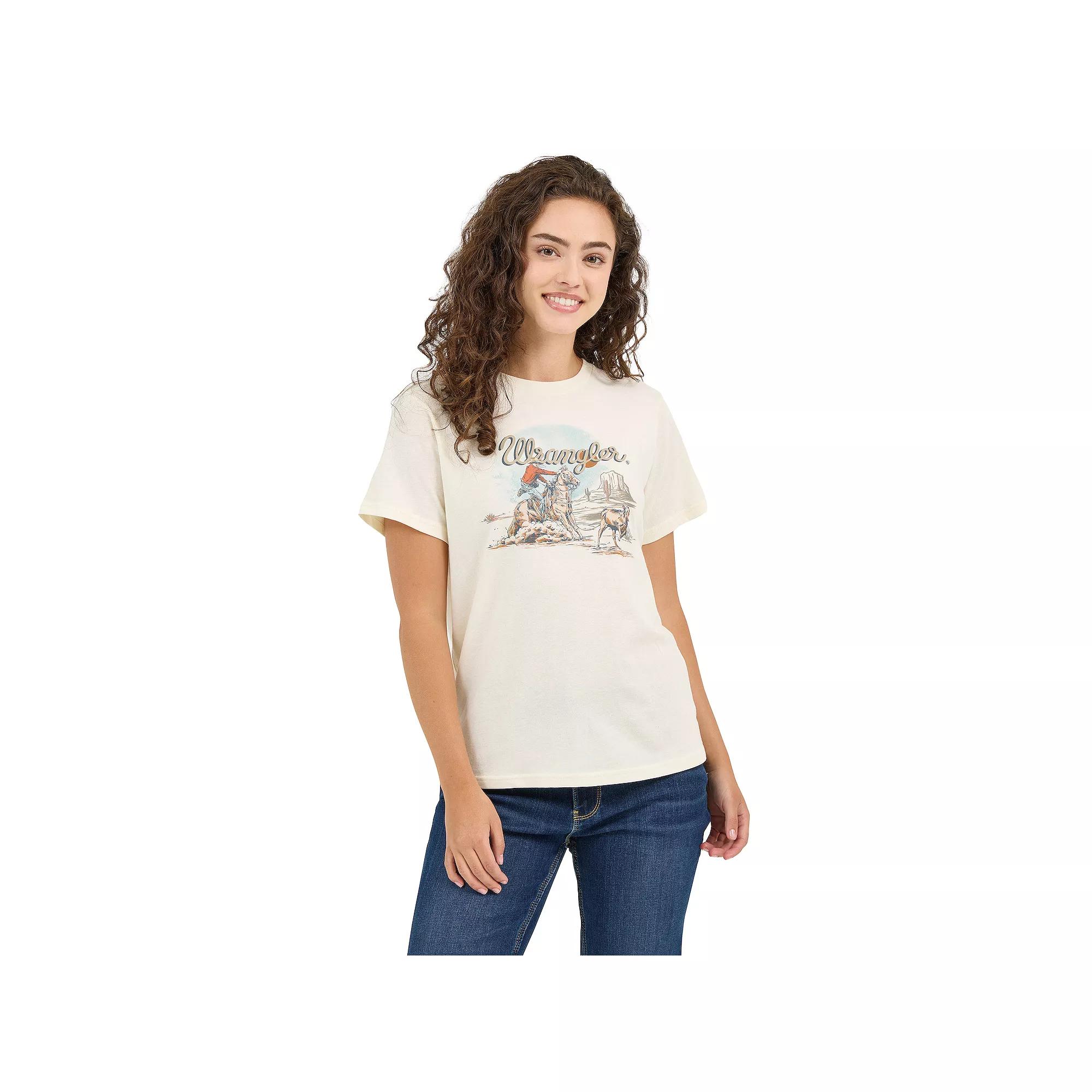 Women's Wrangler Graphic Tee, Size: Large, Cowboy Product Image