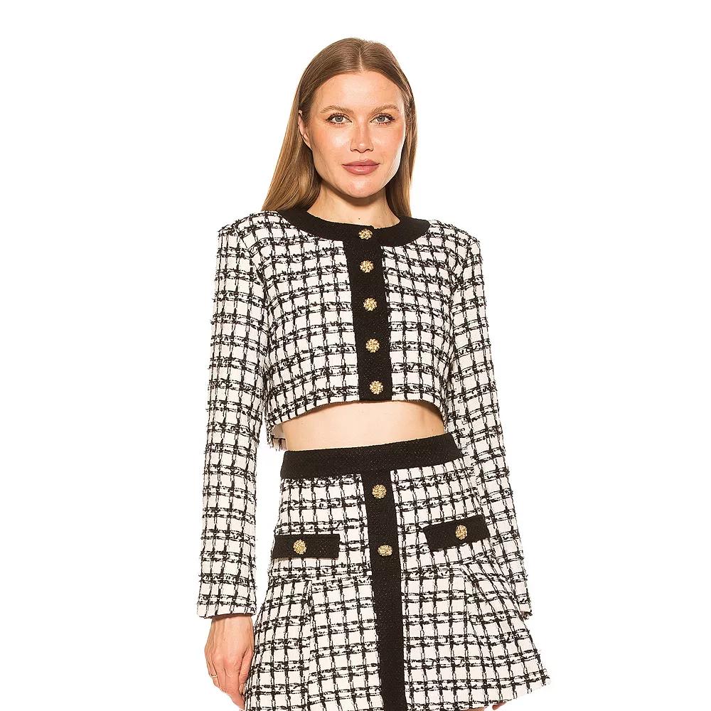 Women's ALEXIA ADMOR Clara Cropped Tweed Jacket,  Product Image