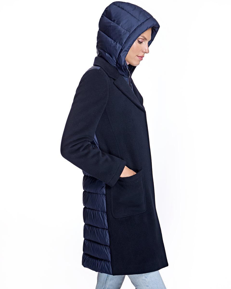 Cashmere Blend and Puffer Hooded Coat Product Image