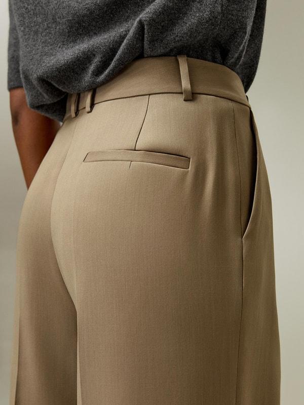 Retro Cropped Flare Trousers Product Image