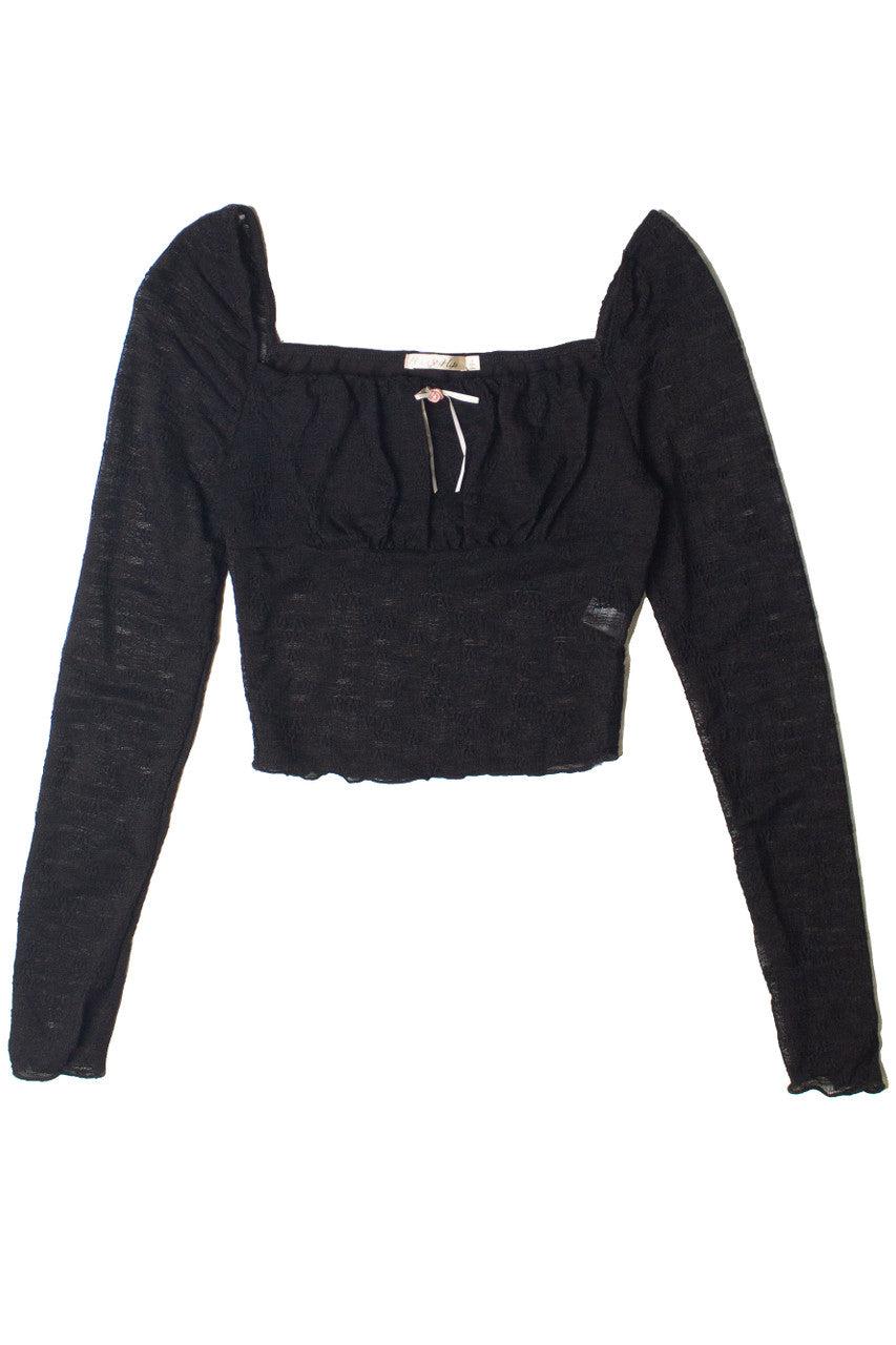 Milkmaid Rosette Bow Long Sleeve Top Product Image