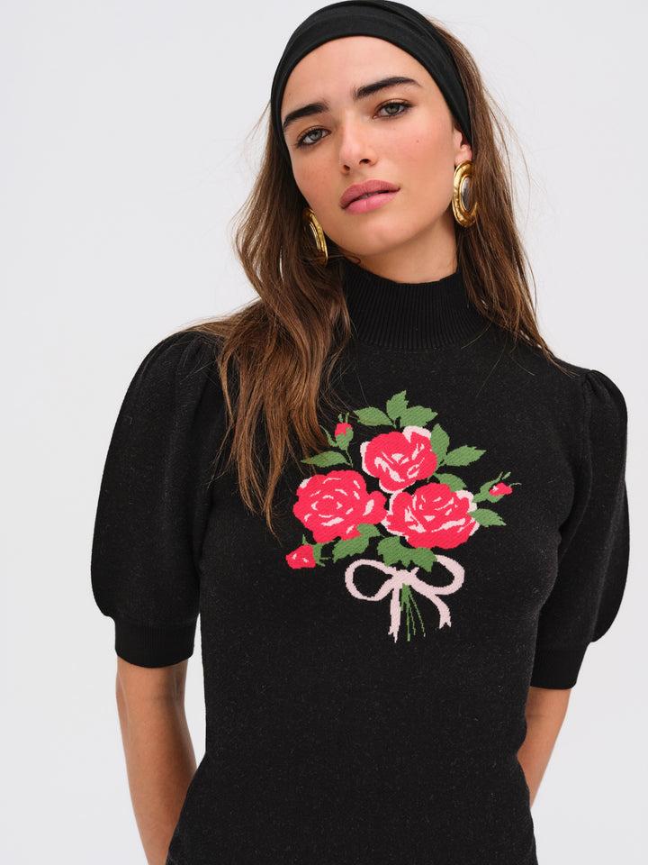 Donella Knit Mini Dress — Black Product Image