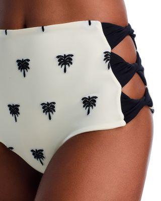Embroidered Cutout Side Bikini Bottom Product Image