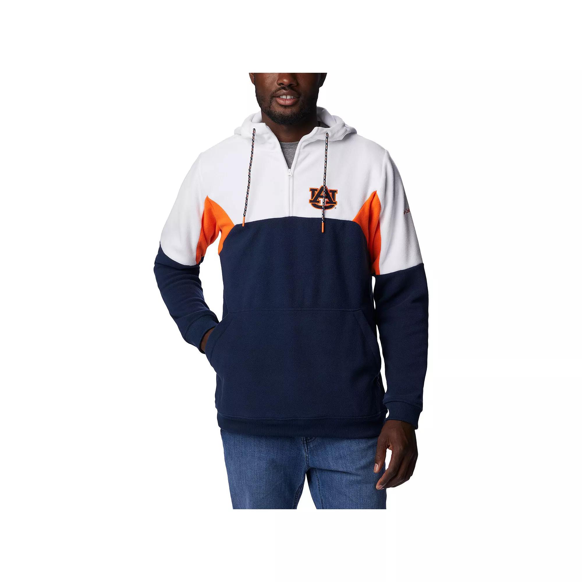 Men's Columbia Navy Auburn Tigers Lodge Quarter-Zip Hoodie, Size: XL, Blue Product Image