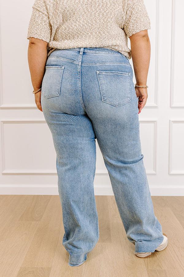 RISEN Lainey High Waist Straight Leg Jean Curve Product Image