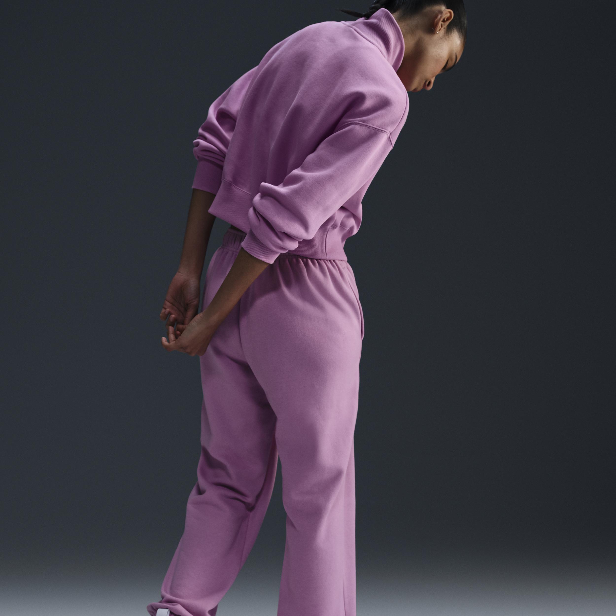 Womens Nike Sportswear Club Fleece Mid-Rise Oversized Sweatpants Product Image