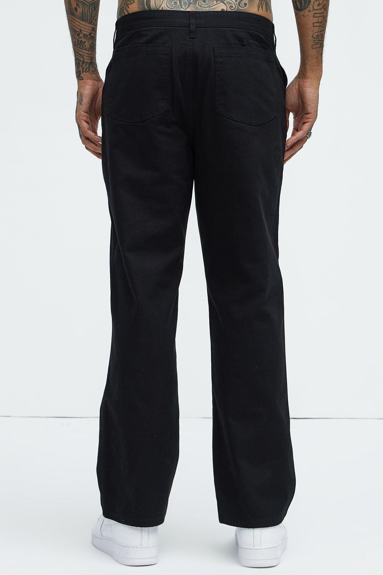 Berry Fatigue Straight Pants - Black Product Image