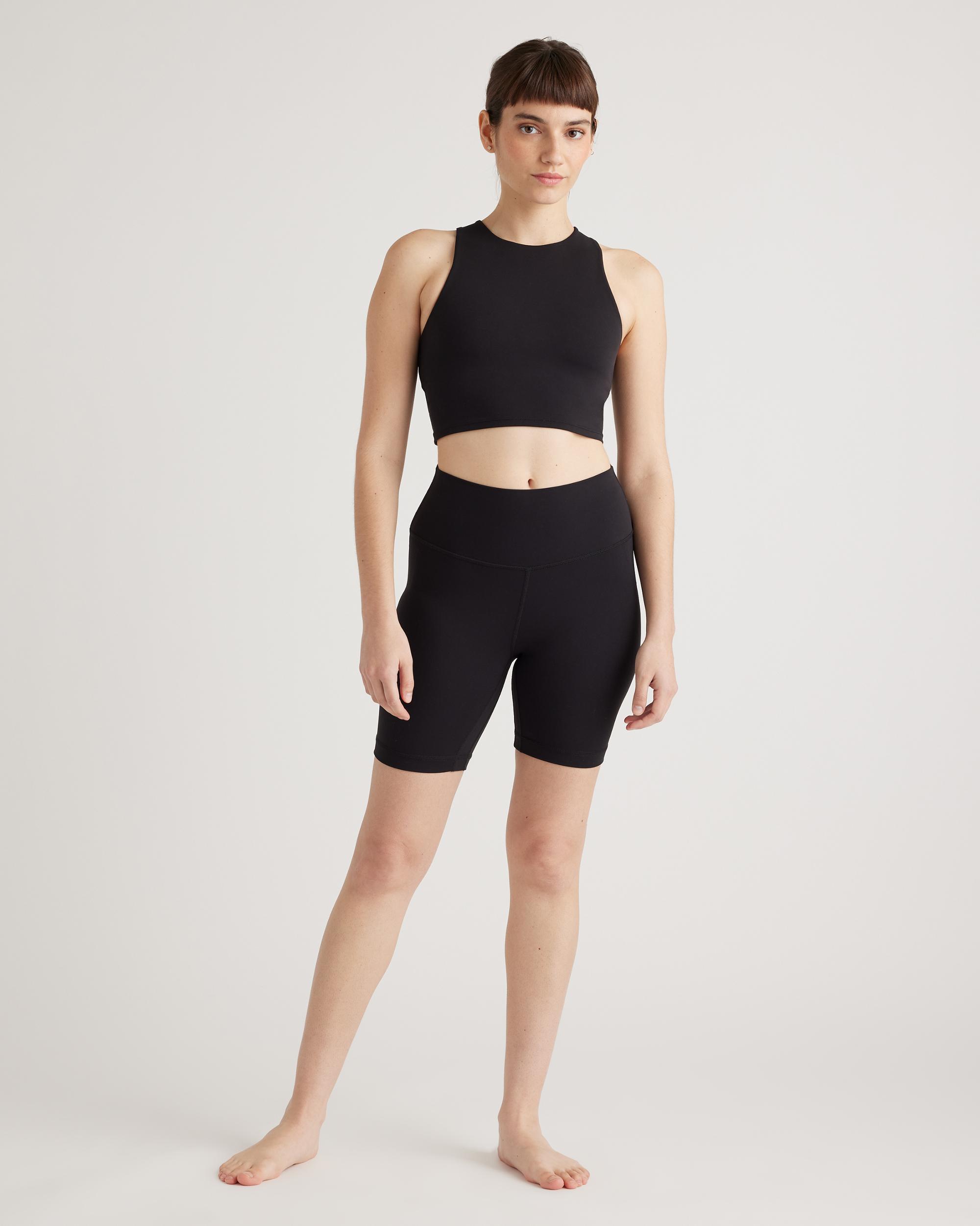 Quince | Women's Ultra-Form High-Neck Cropped Tank Top Nylon/Spandex Product Image