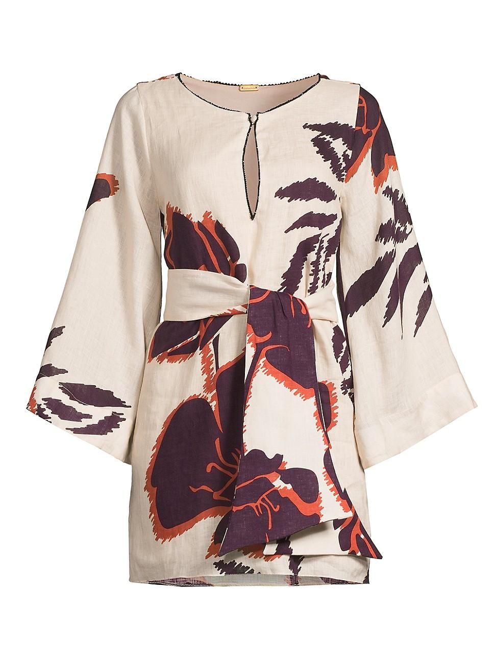 Womens Nazare Linen Tunic Minidress Product Image