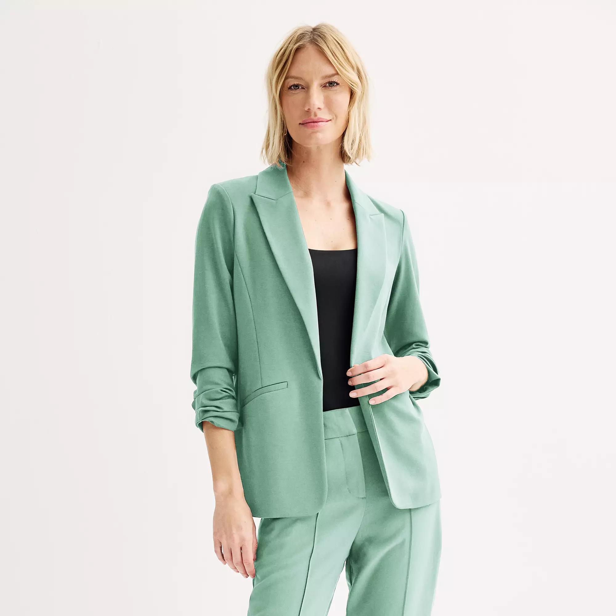 Petite Nine West Closureless Blazer, Women's, Size: Large Petite, Hanover Blue Product Image