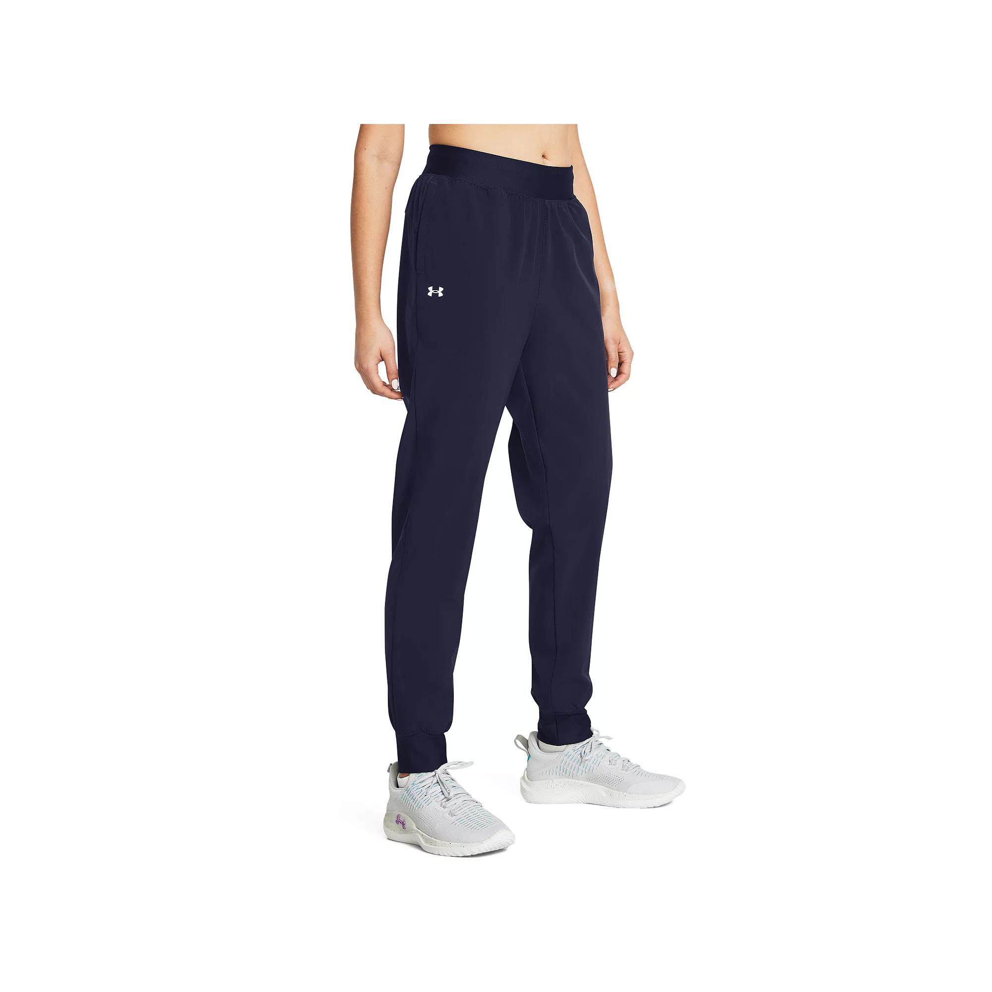 Women's Under Armour Rival Woven Pants, Size: XS Tall, Black Navy Product Image