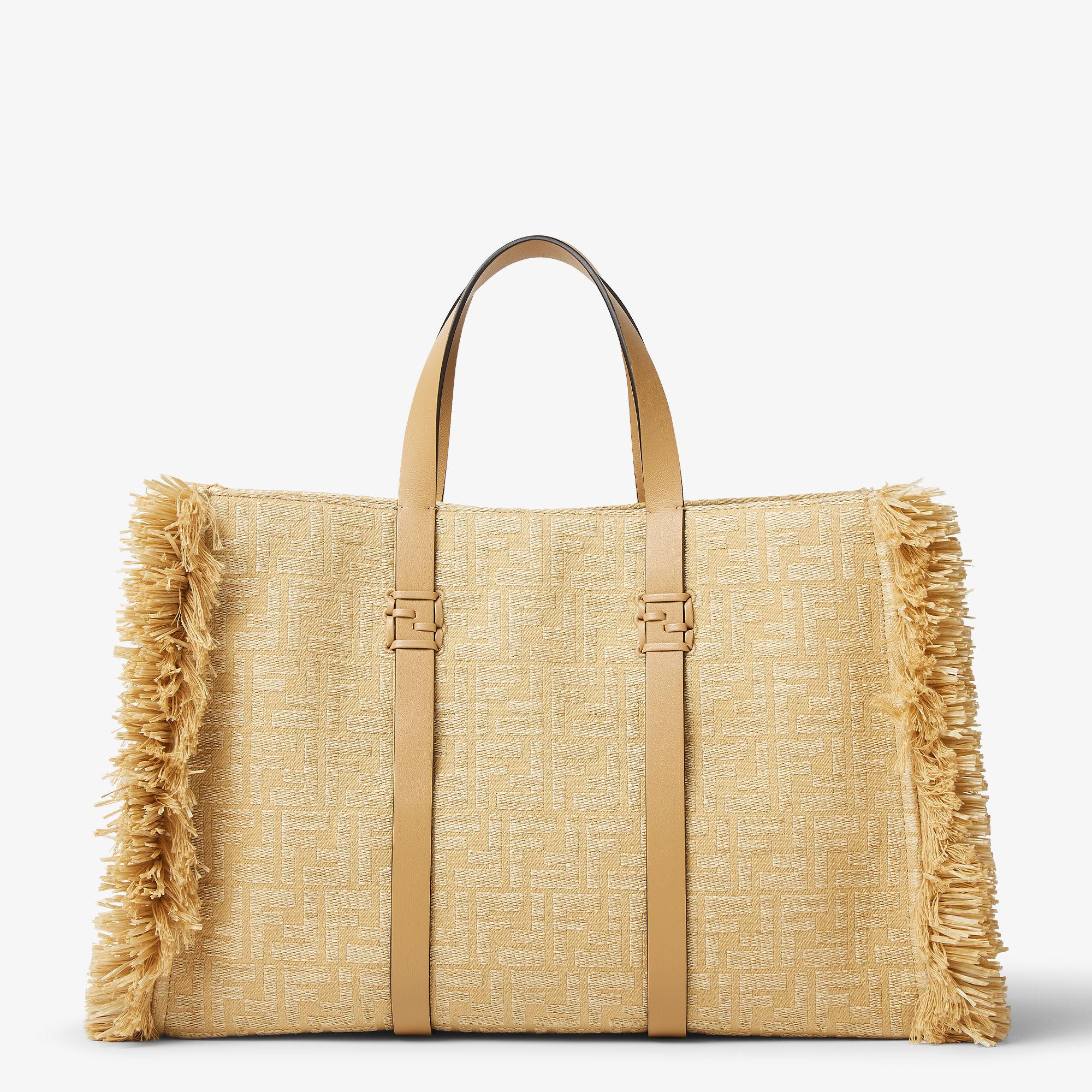 Summer ToteJacquard fabric bag with Raffia FF Product Image