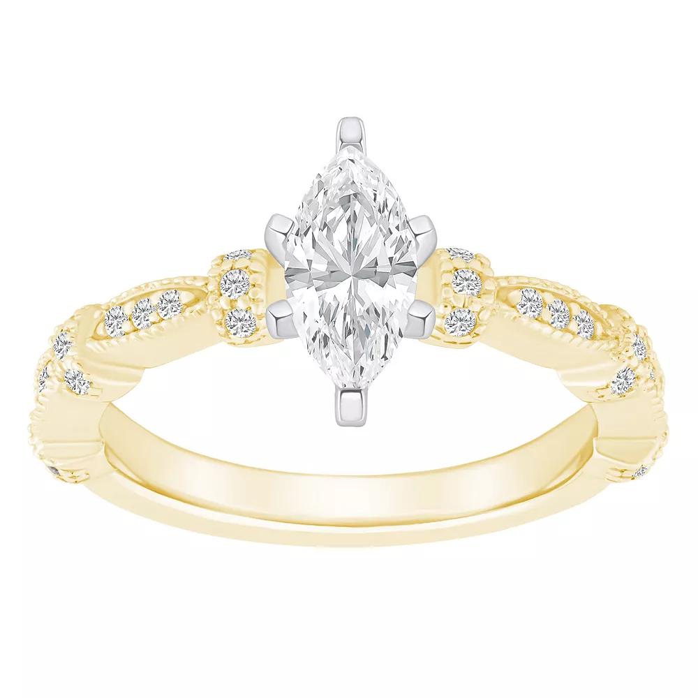 Alyson Layne 14k Gold 1/2 Carat T.W. Diamond Marquise Engagement Ring, Womens White Gold Product Image