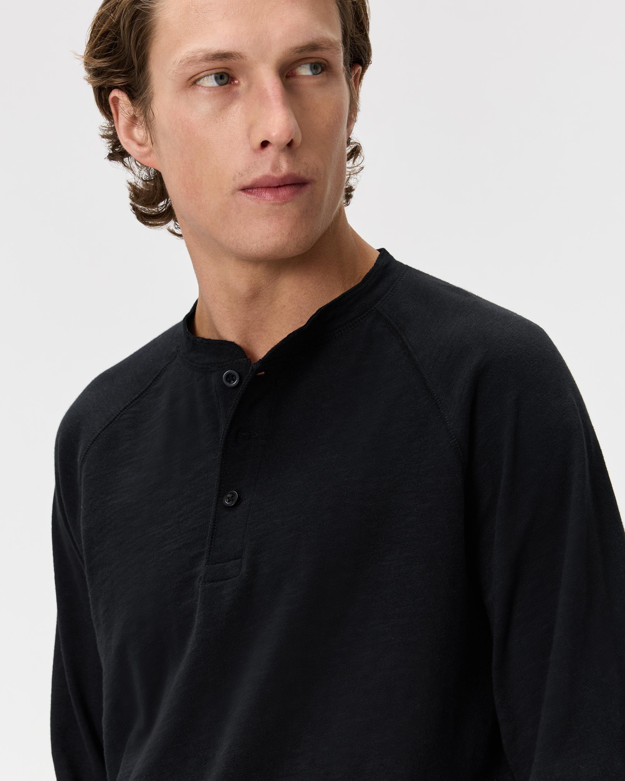 Quince | Men's Slub Long Sleeve Henley Organic Cotton Product Image