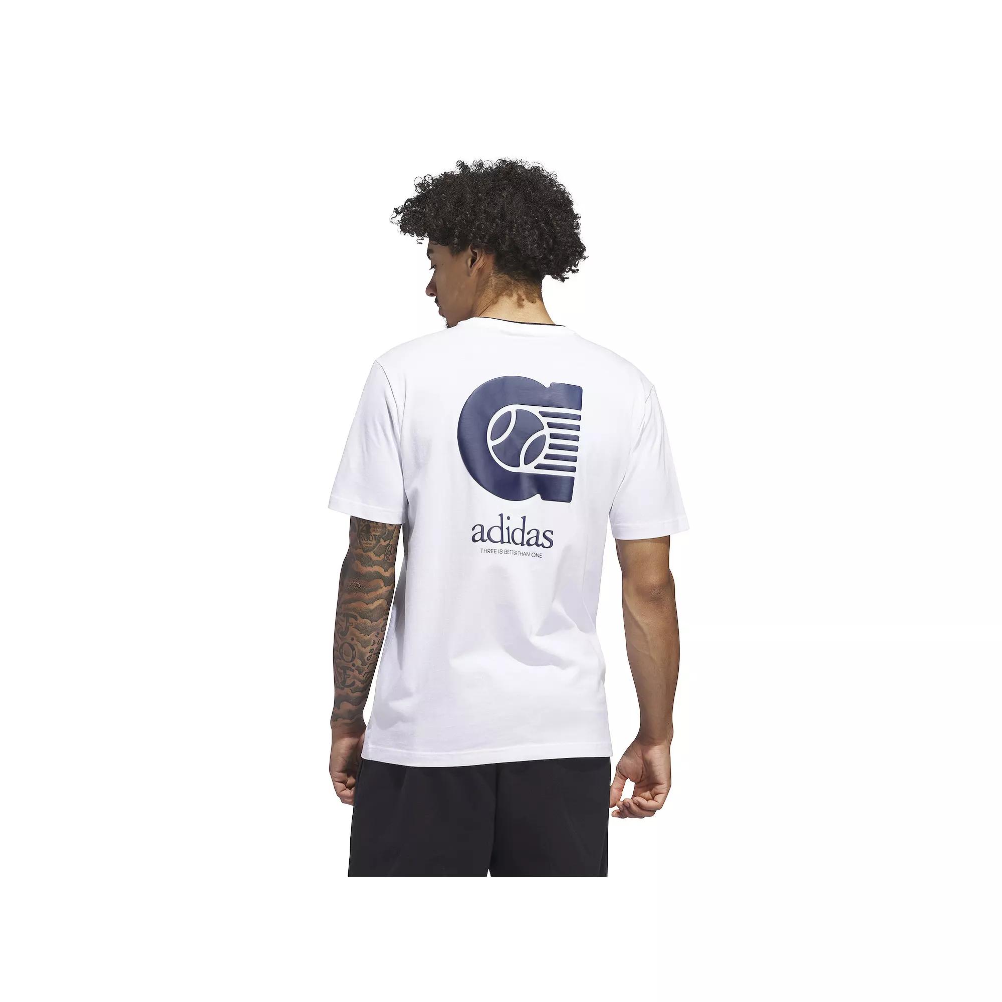 Men's adidas Summer Prep Graphic Sportswear T-Shirt, Size: Large, Green Strata Product Image