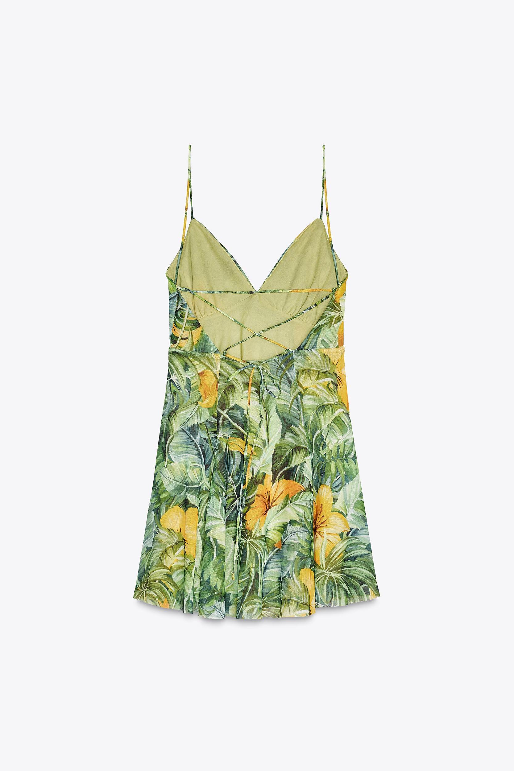 PRINTED TULLE MINI DRESS Product Image