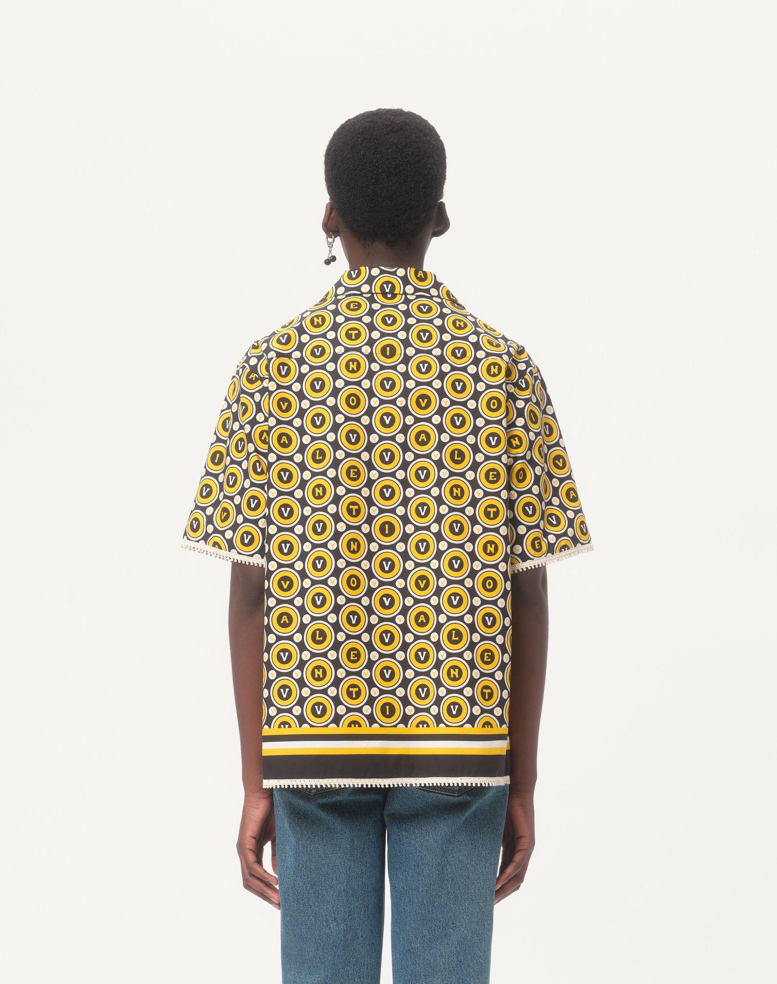 Cotton Poplin Bowling Shirt With Bulles Royales Print Product Image