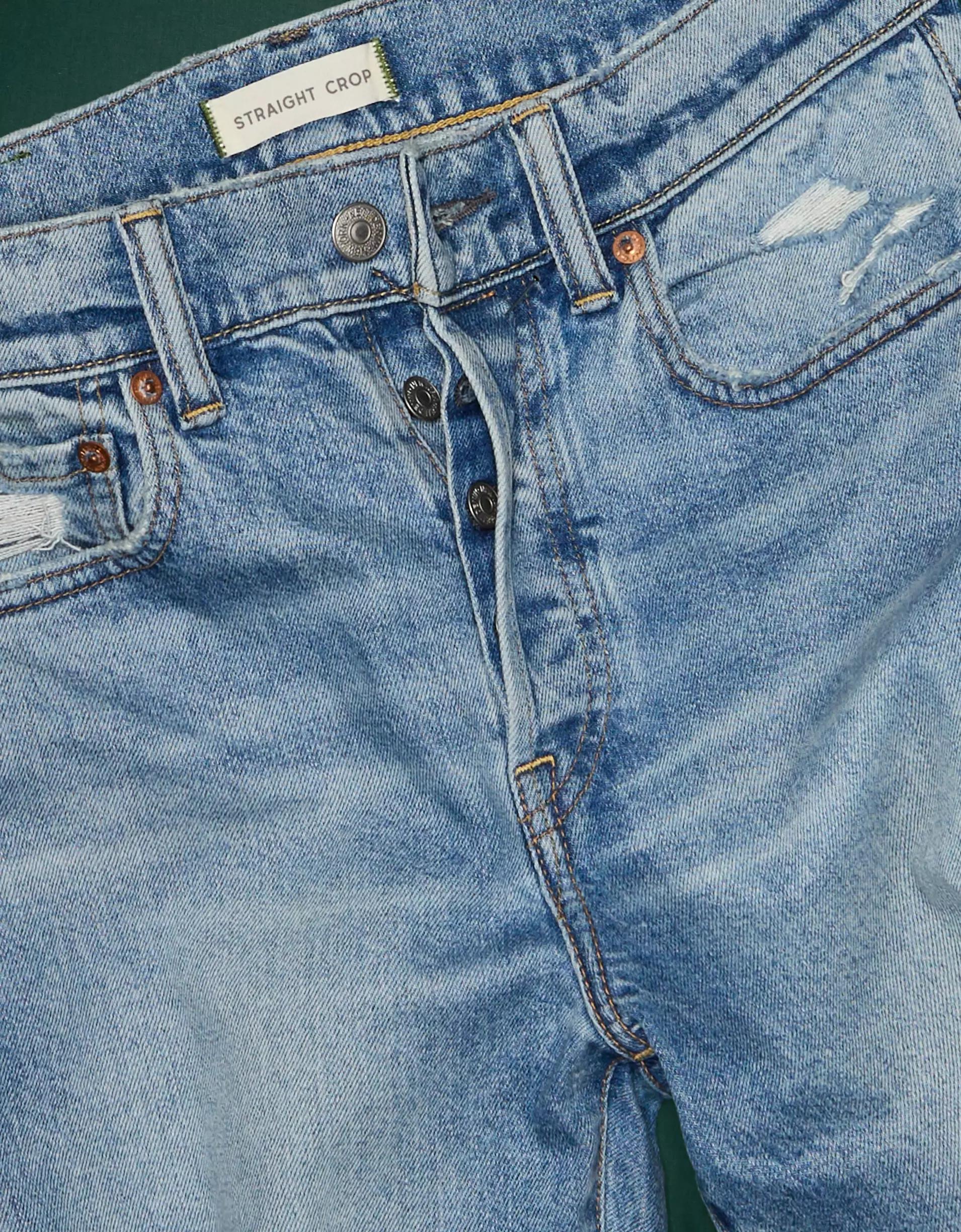 AE77 Premium Straight Crop Jean Product Image