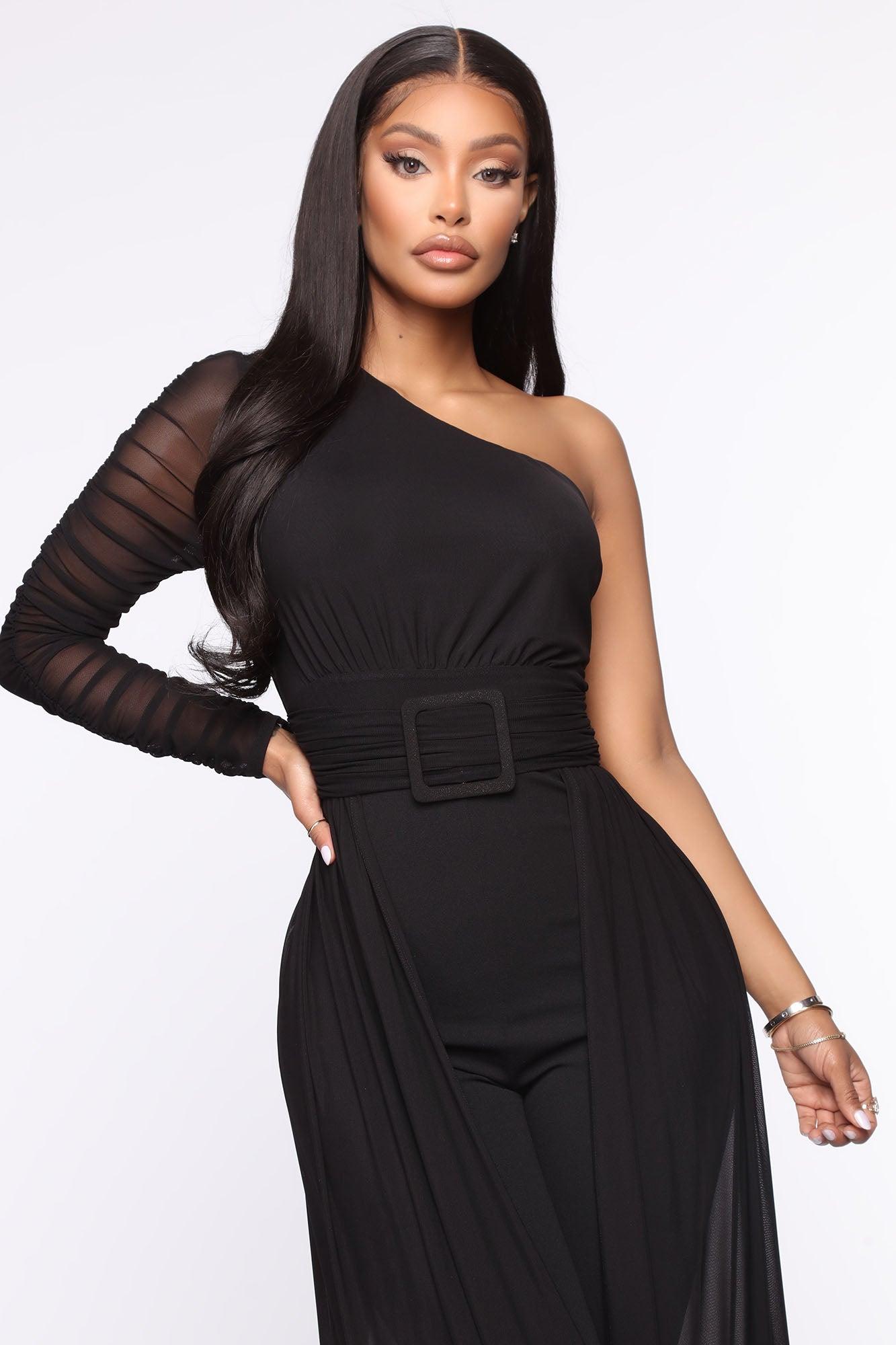 Better Be Sure Mesh Jumpsuit - Black Product Image