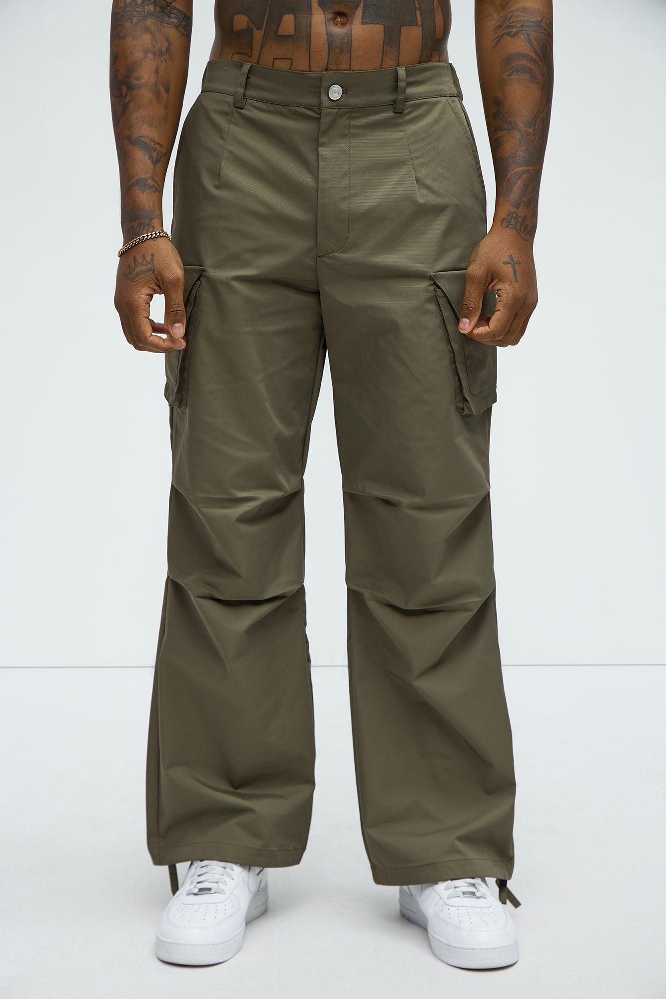 Baggy Belden Cargo Pants - Olive Product Image