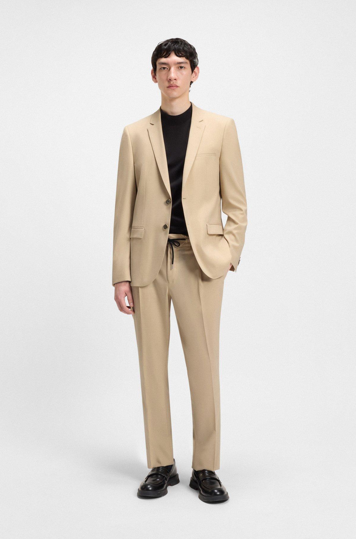 Slim-fit trousers in mohair-look dobby Product Image