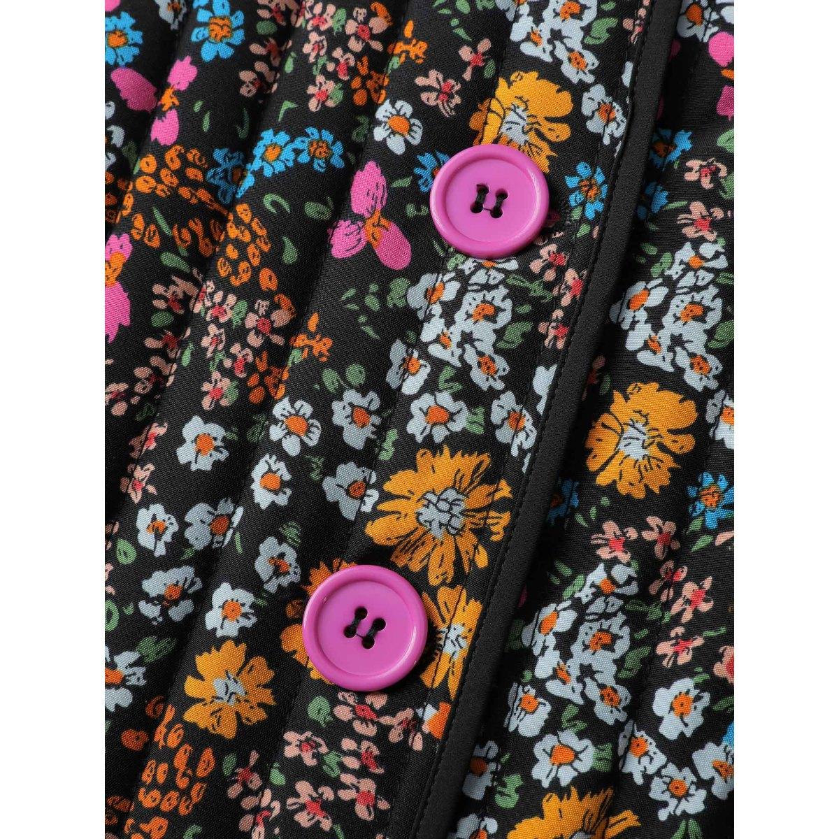 Plus Size Women Casual Contrast No stretch Sleeve Long Sleeve Round Neck 26/4X Patch pocket Playful Quilted Jackets BloomChic Product Image