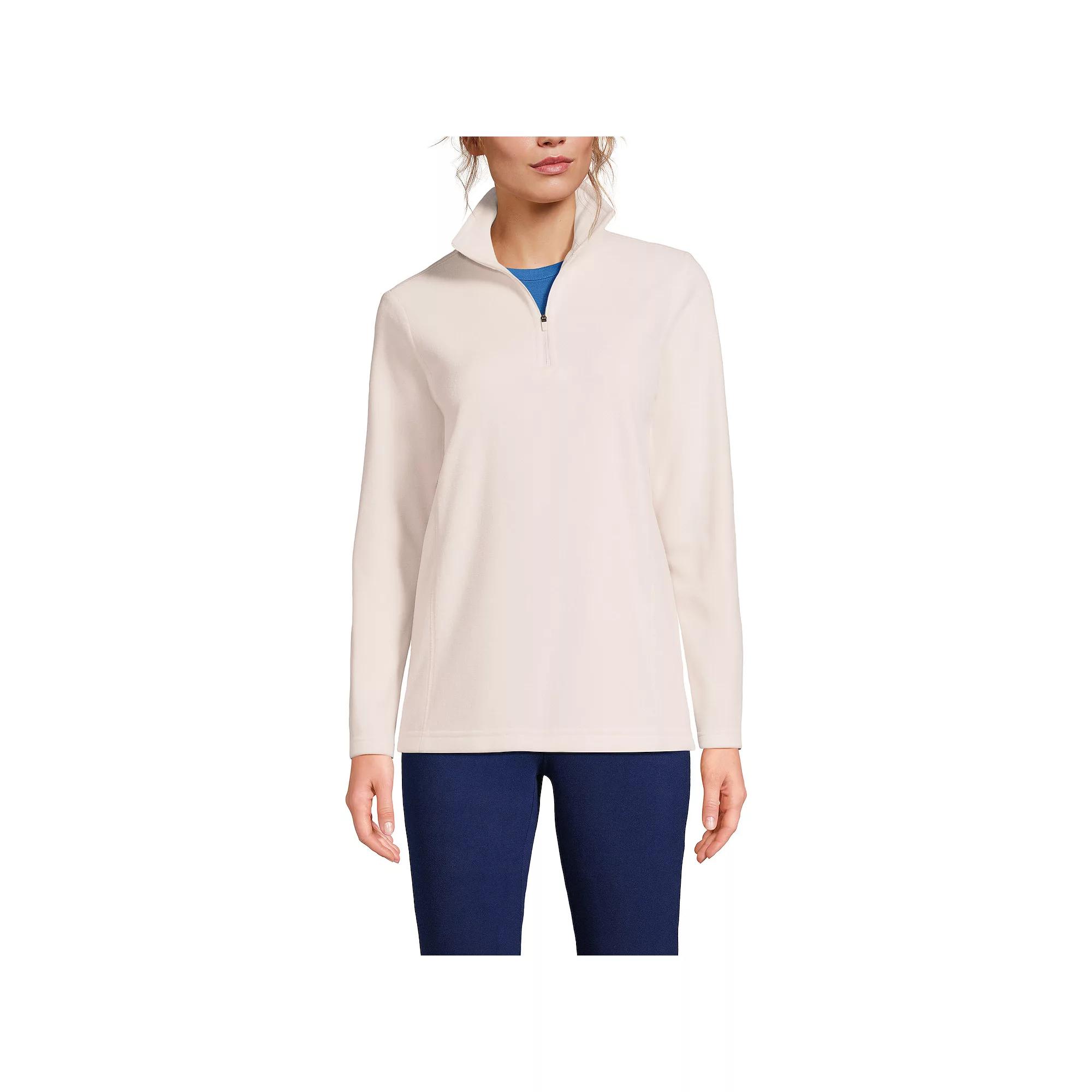Petite Lands' End 1/4-Zip Fleece Pullover, Women's,  Product Image