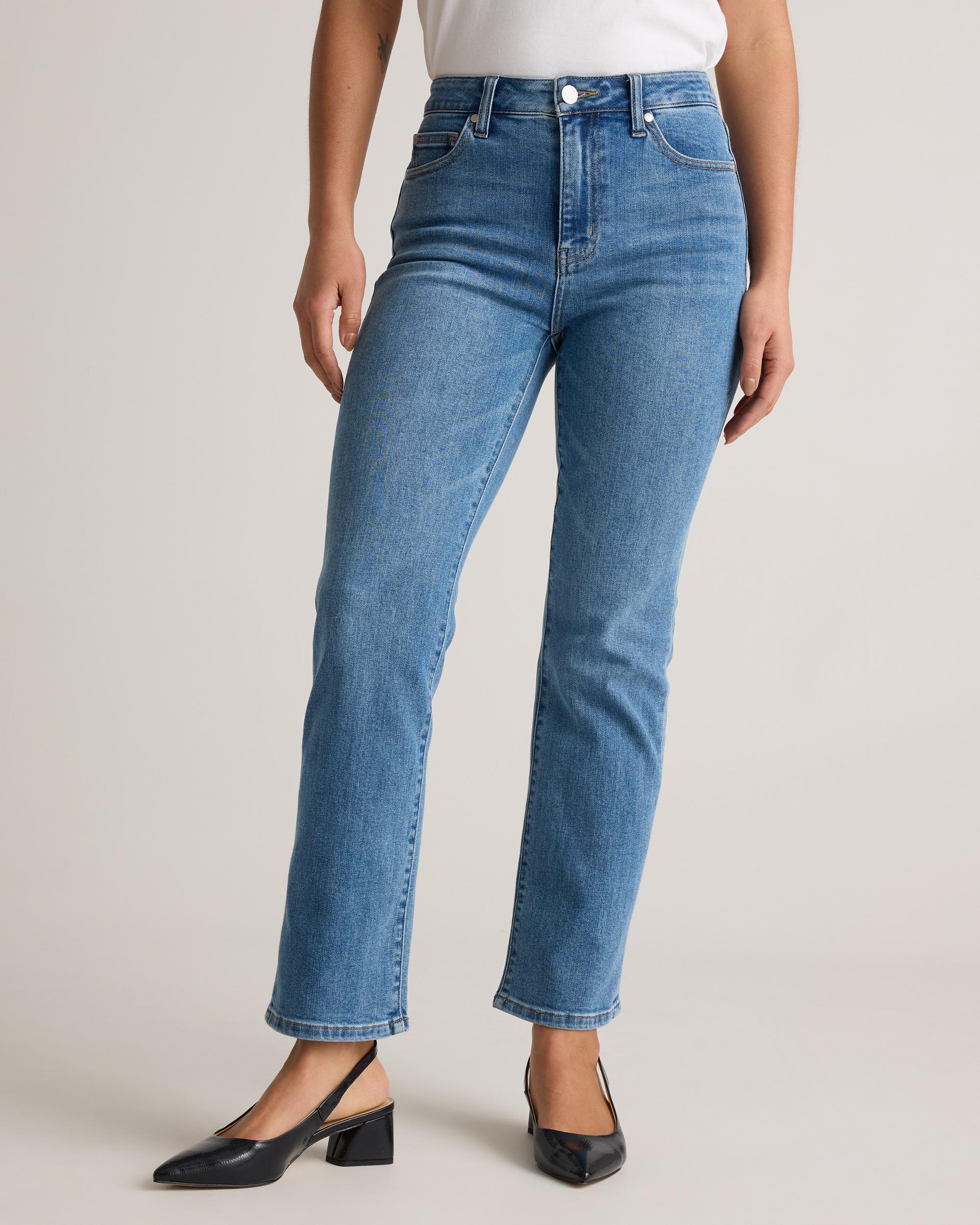 Quince | Women's Bella Stretch Straight Jeans Organic Cotton Product Image