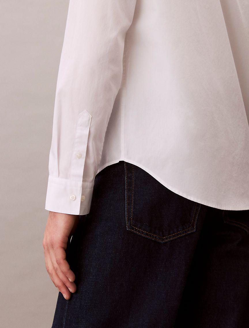 Calvin Klein Mens Cotton Poplin Relaxed Button-Down Shirt - Green Product Image