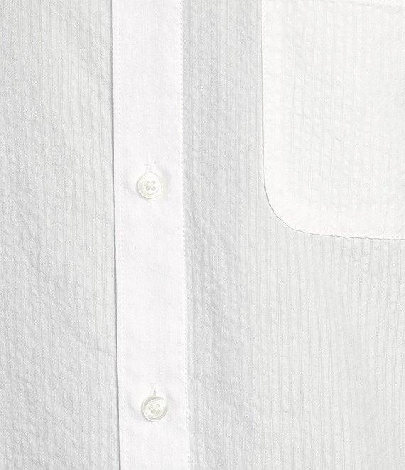 Roundtree & Yorke Short Sleeve Solid Seersucker Sport Shirt Product Image