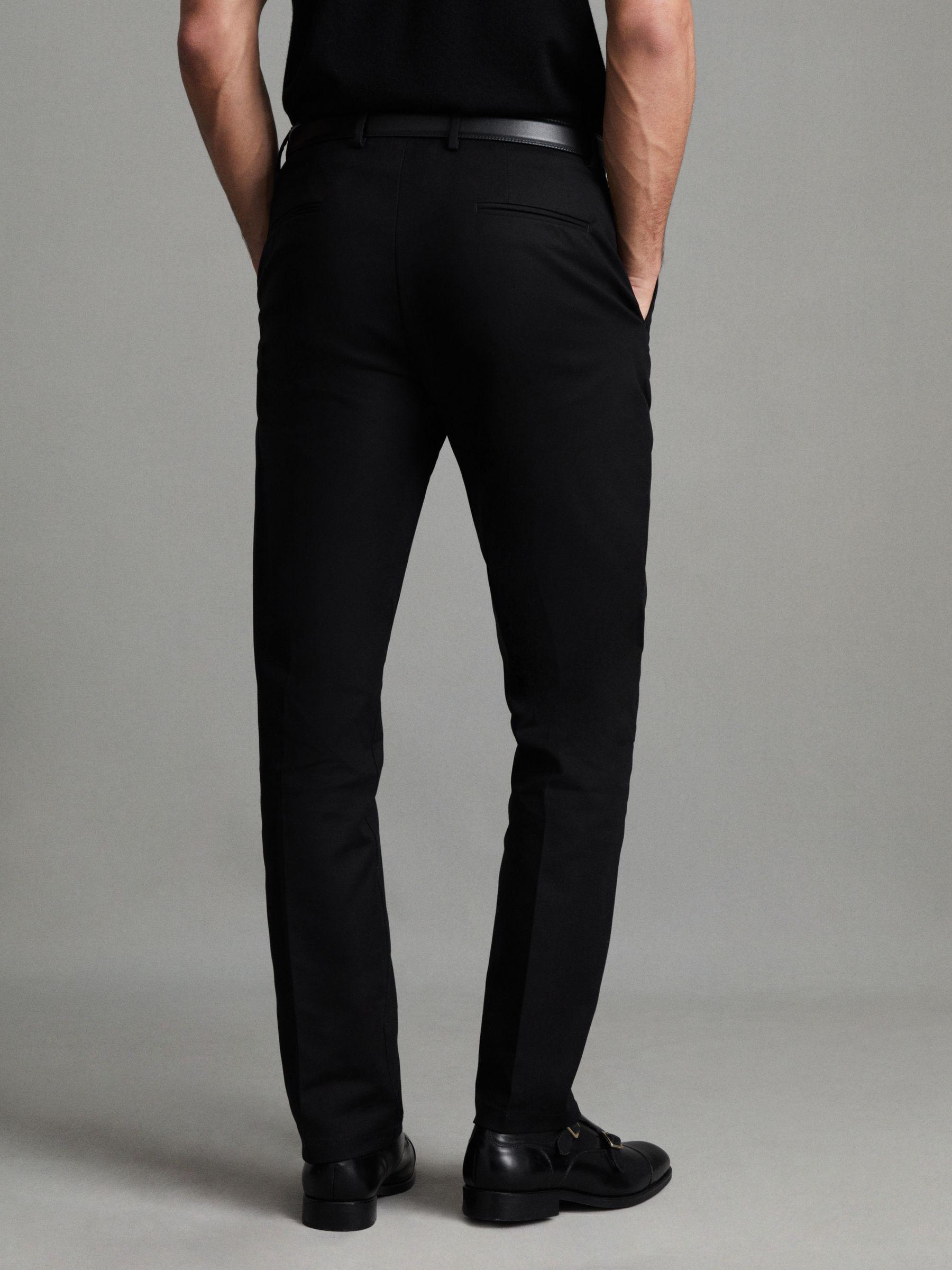 Cotton Blend Chinos in Black Product Image