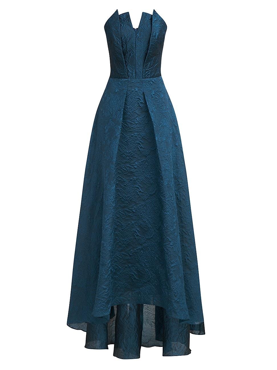 Womens Imogen Strapless High-Low Jacquard Gown Product Image