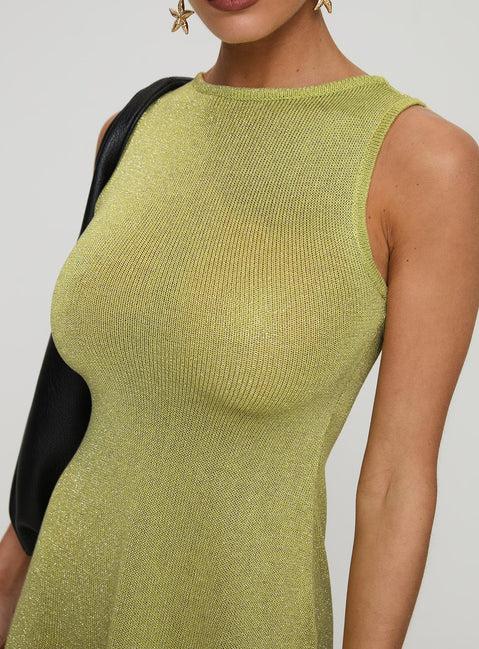 Oceana Mini Dress Green Product Image