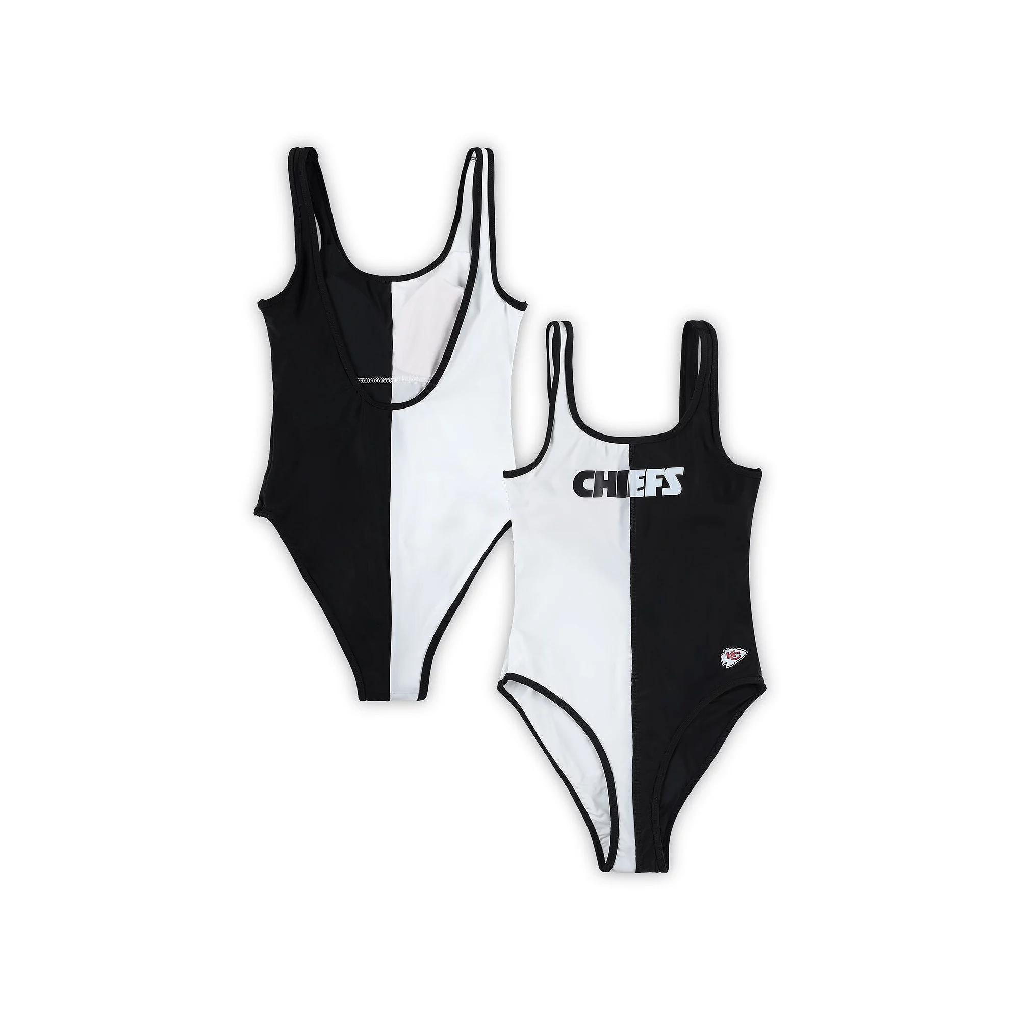 Women's G-III 4Her by Carl Banks Black Kansas City Chiefs Last Stand One-Piece Swimsuit, Size: Large Product Image