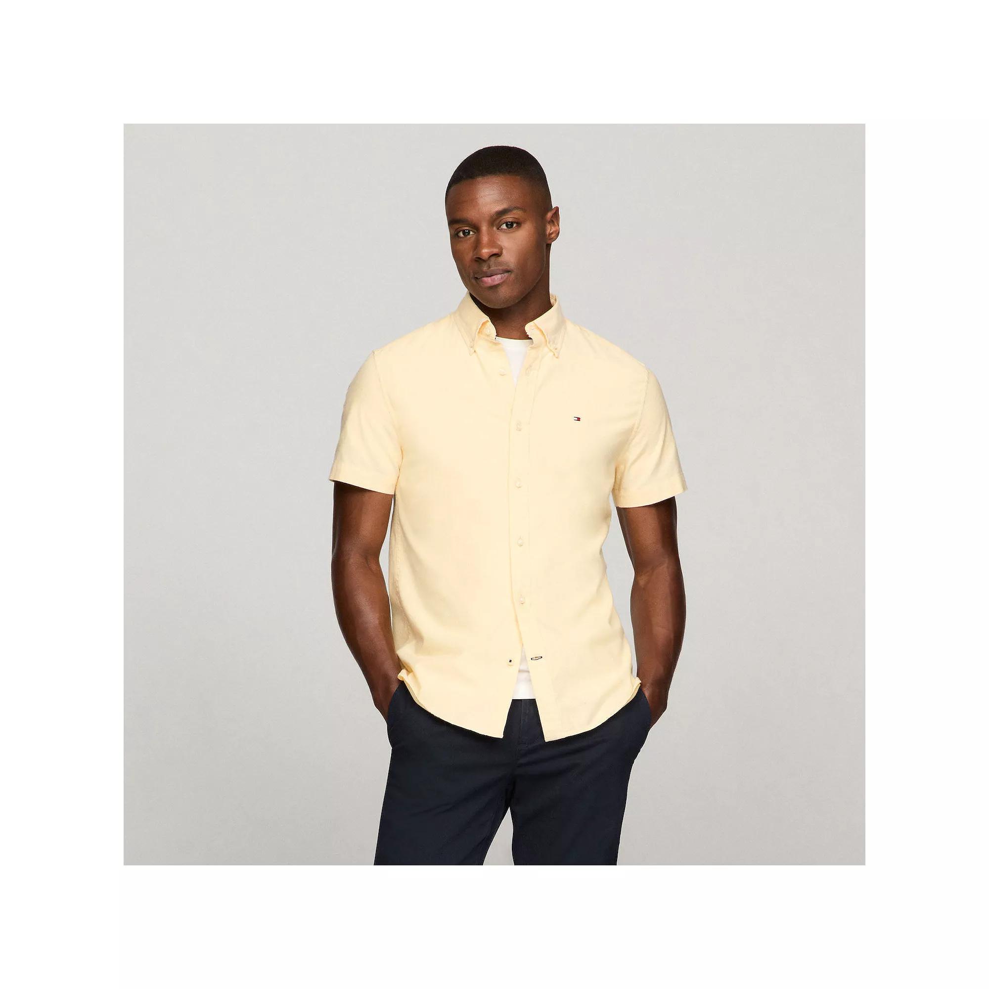 Men's Tommy Hilfiger Short Sleeve Original Stretch Oxford Shirt,  Product Image
