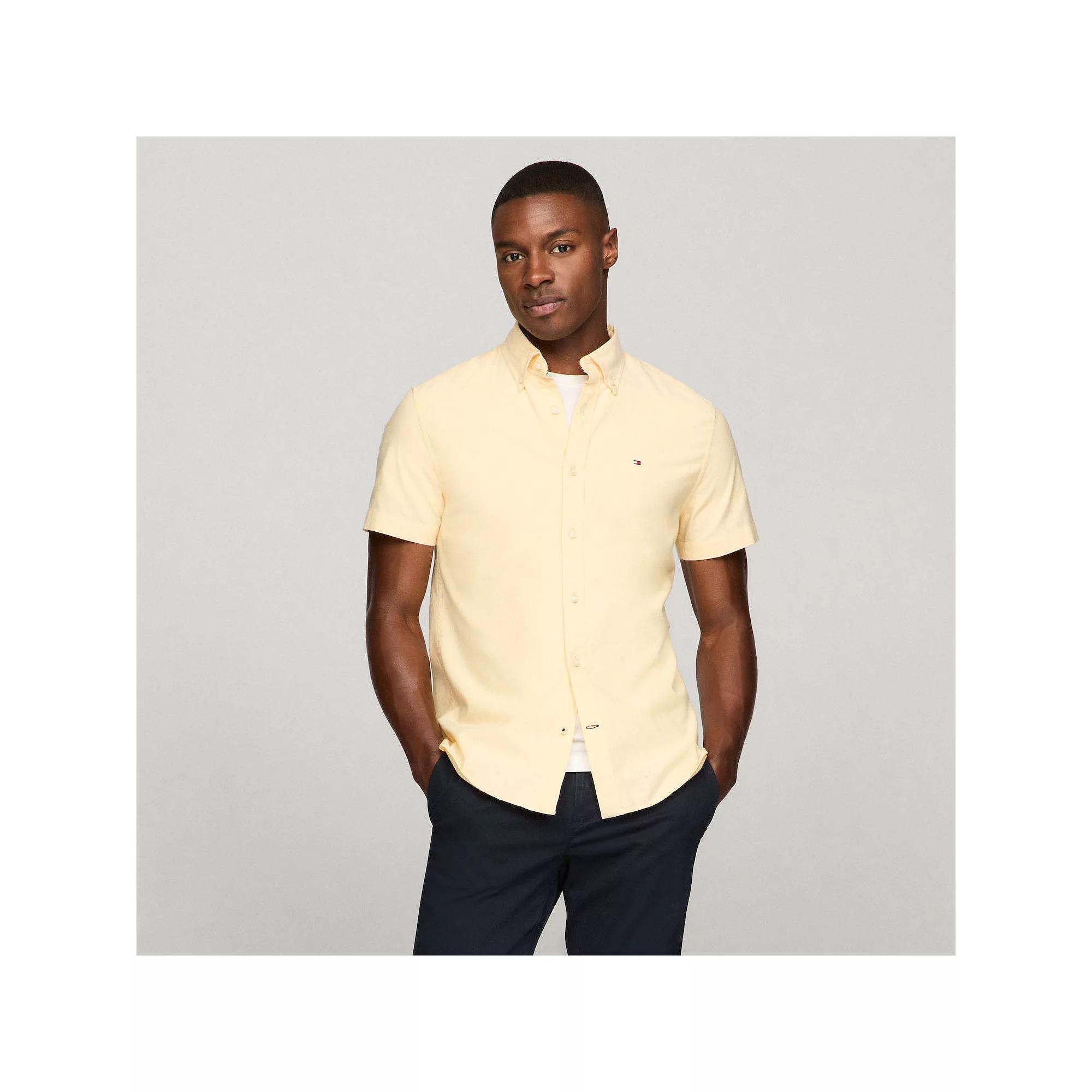 Men's Tommy Hilfiger Short Sleeve Original Stretch Oxford Shirt,  Product Image