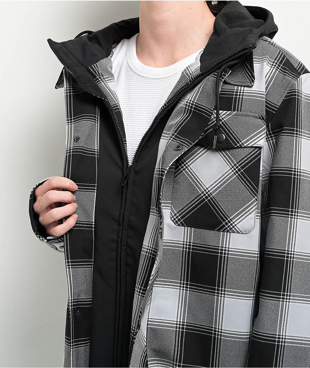 Empyre Traversed Black & Grey Plaid Snowboard Jacket Product Image