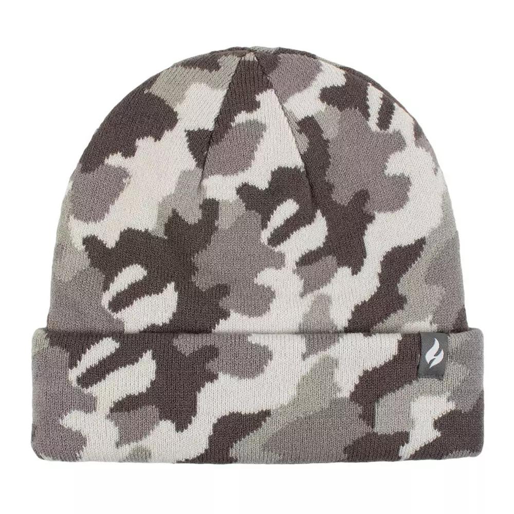 Men's Heat Holders Heatweaver Lined Camo Roll up Hat, Gray Product Image