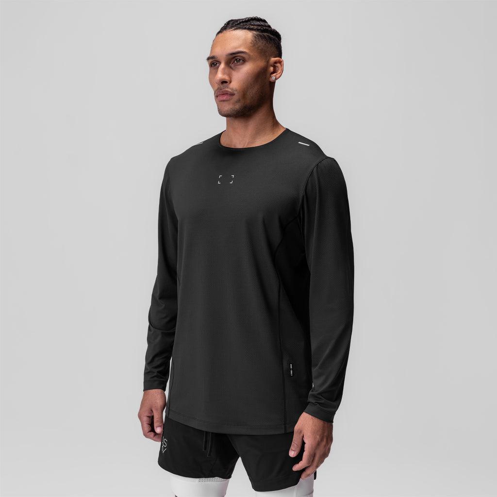 0907. AeroSilver® Training Long Sleeve - Black "Space Bracket" Product Image
