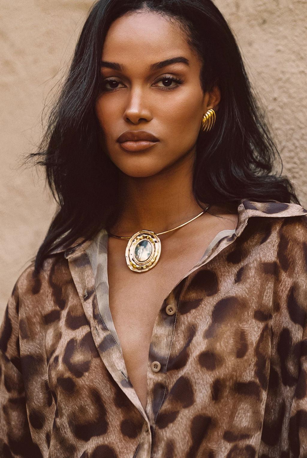 Lennox Leopard Drop Waist Micro Mini Dress Product Image