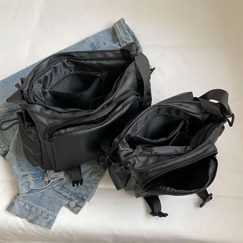 Plain Buckled Messenger Bag Product Image