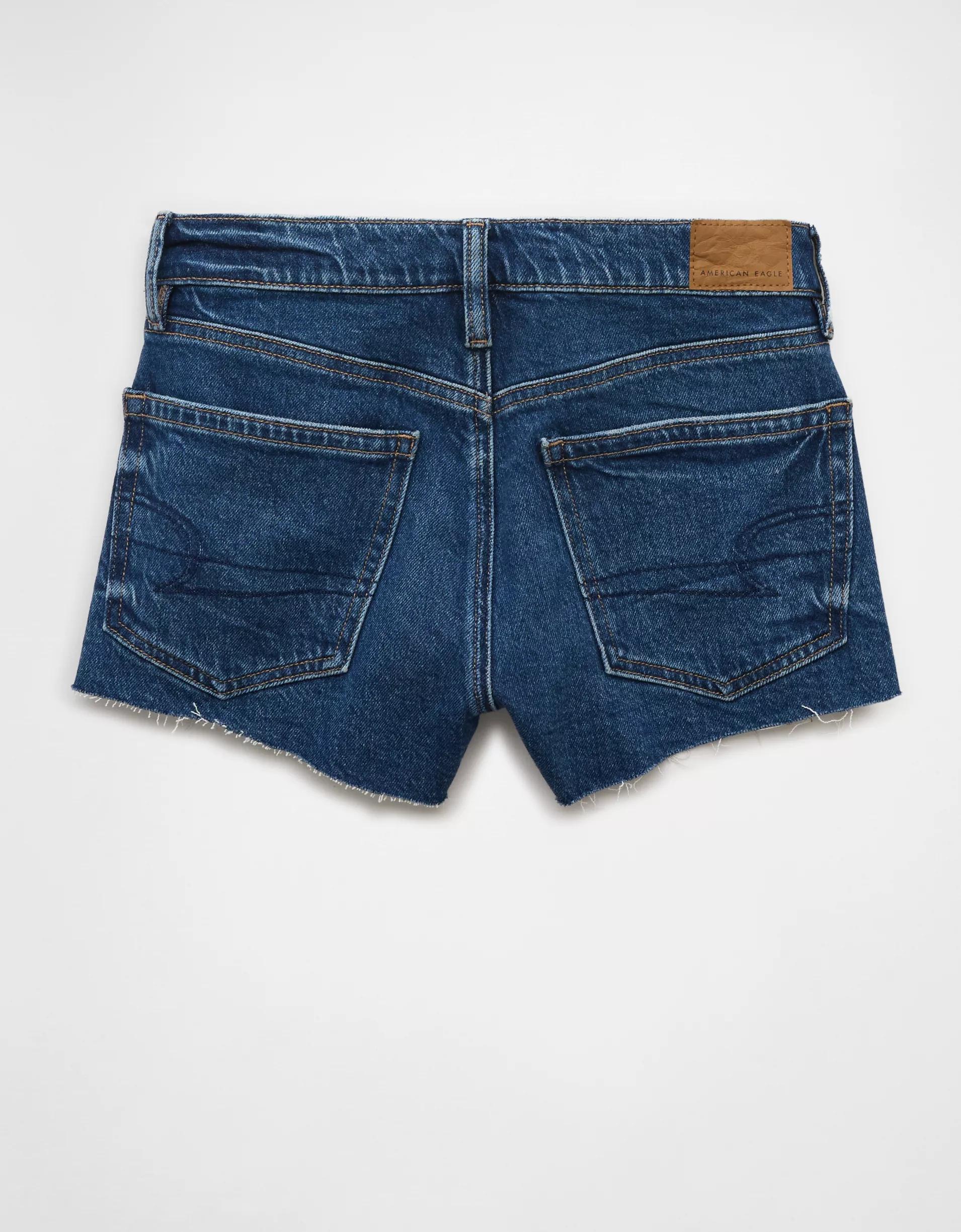 AE Stretch Super Low-Rise Denim Perfect Shortie Product Image