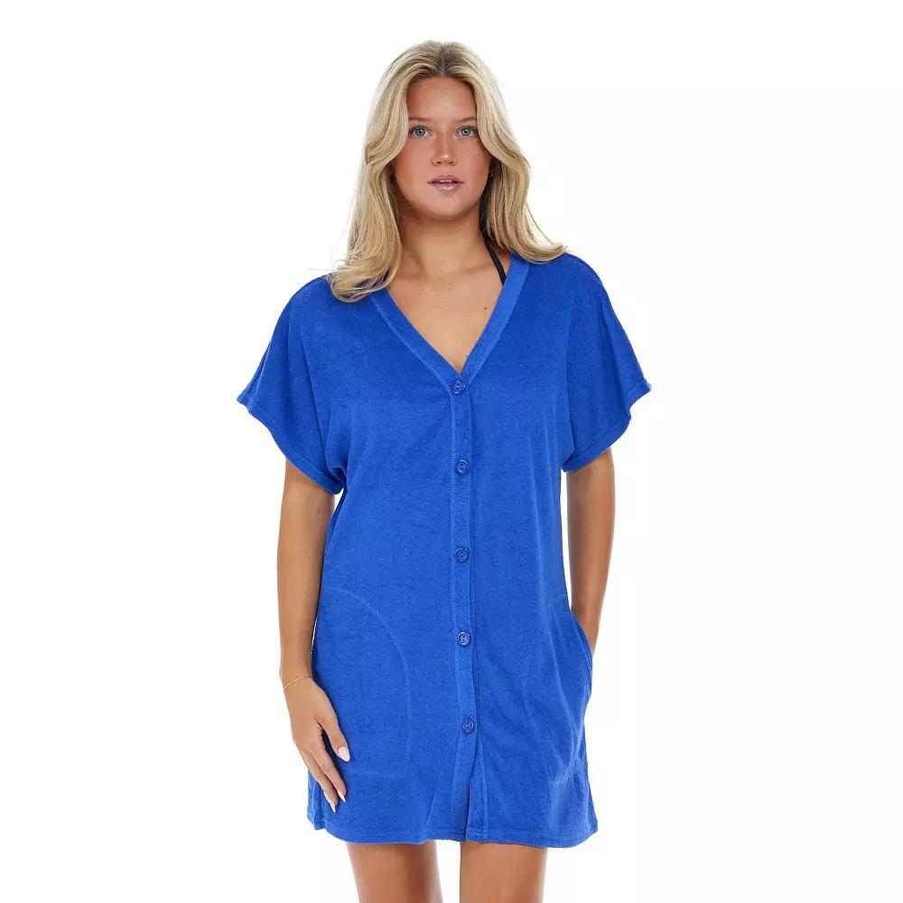 Women's Jordan Taylor Button Front Swim Cover Up with Pockets,  Product Image