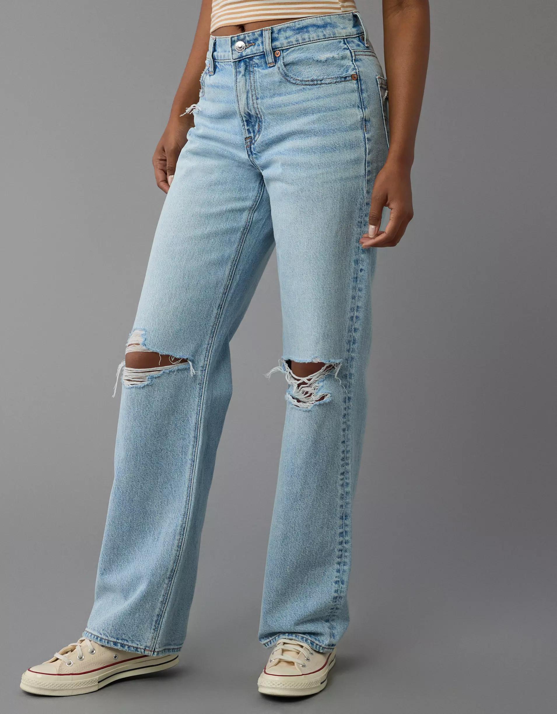 AE Strigid Ripped High-Waisted Stovepipe Jean Product Image