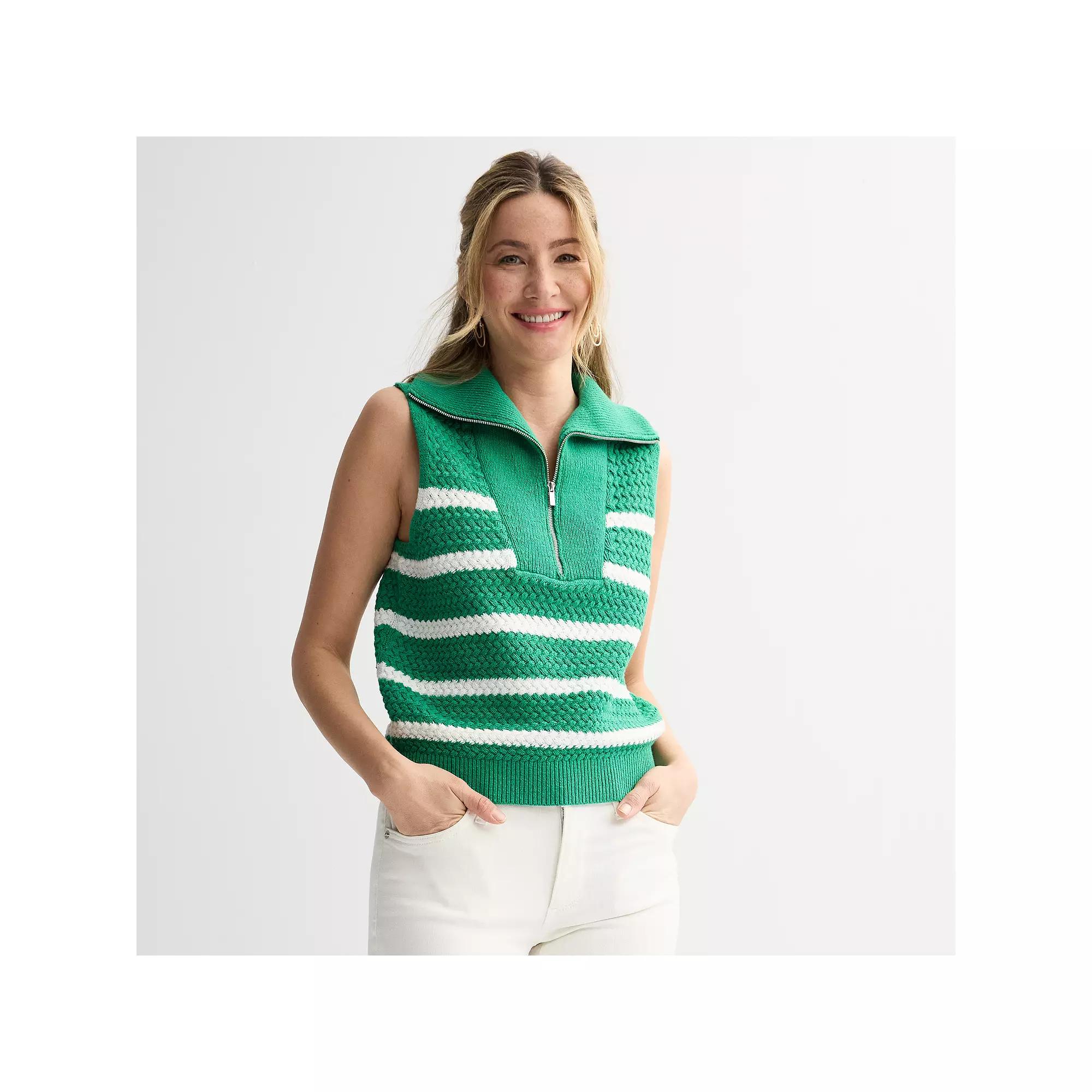Women's Sonoma Goods For Life® Quarter Zip Sweater Vest,  Product Image